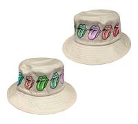 The Rolling Stones Men's Multi-Tongue Bucket Hat in Natural | Size: S/M The Rolling Stones Natural S/M