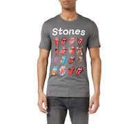 The Rolling Stones Men's No Filter Evolution Regular Fit Crew Neck Short Sleeve T - Shirt, Grey (Grey Grey), Medium (Manufacturer Size: Medium)
