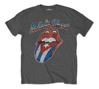 The Rolling Stones Men's The Rolling Stones Rocks Off Cuba Regular Fit Crew Neck Short Sleeve T - Shirt, Grey (Grey Grey), Small (Manufacturer Size: Small)