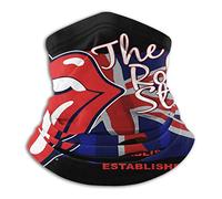 The Rolling Stones Neck Warmer Gaiter Fleece Ski Winter Balaclava for Men and Women, Winter Scarf Tube Cover Bandanas for Cold Weather Windproof Winter Motorcycle Skiing Black