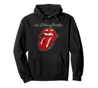 The Rolling Stones Plastered Tongue by Rock Off Pullover Hoodie