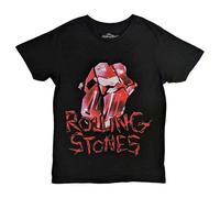 The Rolling Stones Official Hackney Diamonds Cracked Glass Tongue T Shirt, Black, L