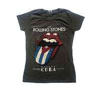 The Rolling Stones T Shirt Havana Cuba Official Womens Skinny Fit Charcoal Grey XS