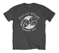 The Rolling Stones T Shirt Tumbling Dice Band Logo Official Charcoal Grey M