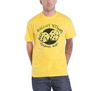 The Rolling Stones T Shirt Tumbling Dice Band Logo Official Yellow L