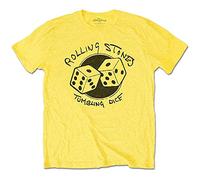 The Rolling Stones T Shirt Tumbling Dice Band Logo Official Yellow M