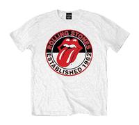 The Rolling Stones T Shirt White Est 1962 Tongue Band Logo Official Unisex White XXXXL