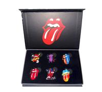 The Rolling Stones Tongues Evolution 1 Badge Set (Pack of 6) The Rolling Stones Multicolor