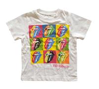 The Rolling Stones Two Tone Logo T-Shirt in White | Size: 4 Years The Rolling Stones White 4 Years