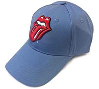 Rolling Stones Baseball Cap Classic Tongue Denim Band Logo Strapback Blue One Size