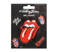 The Rolling Stones Vinyl Lips Stickers (Pack Of 5) Red/blue/black (One Size)