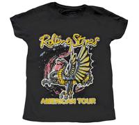 The Rolling Stones Women's American Tour Dragon Cotton T-Shirt in Black | Size: 8 The Rolling Stones Black 8
