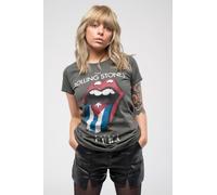 The Rolling Stones Women's Havana Cuba Skinny Fit T-Shirt in Grey | Size: 2XL The Rolling Stones Grey 2XL