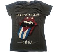 The Rolling Stones Women's Havana Cuba T-Shirt in Charcoal | Size: Large The Rolling Stones Charcoal L