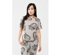 The Rolling Stones Women's Heart Tongue Pyjamas in Grey | Size: Large The Rolling Stones Grey L