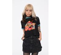 The Rolling Stones Women's Some Girls Lick Crop Top in Black | Size: 2XL The Rolling Stones Black 2XL