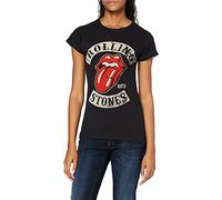 The Rolling Stones Women's The Rolling Stones Tour 1978 Regular Fit Crew Neck Short Sleeve T - Shirt, Black (Black Black), 12 (Manufacturer Size: Womens: 12)