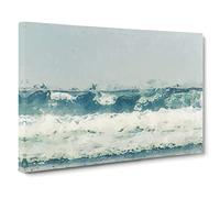 The Rolling Waves In Abstract Modern Art Canvas Wall Art Print Ready to Hang, Framed Picture for Living Room Bedroom Home Office Décor, 20x14 Inch (50x35 cm)