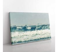 The Rolling Waves In Abstract Modern Art Canvas Wall Art Print Ready to Hang, Framed Picture for Living Room Bedroom Home Office Décor, 60x40 cm (24x16 Inch)