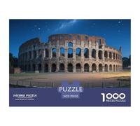 The Roman Colosseum Jigsaw Puzzles for Adults 1000 Piece Landmark Building Educational Challenge Games Challenging with Letters on Back Home Decoration Beautiful 70x50cm/1000pcs