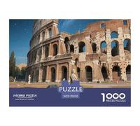 The Roman Colosseum Jigsaw Puzzles for Adults 1000 Piece Landmark Building Educational Game High Difficulty with Letters on Back Home Decoration Beautiful 70x50cm/1000pcs