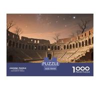 The Roman Colosseum Jigsaw Puzzles for Adults 1000 Piece Landmark Building Educational Game High Difficulty with Letters on Back Home Decoration Beautiful 70x50cm/1000pcs