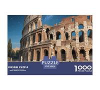 The Roman Colosseum Jigsaw Puzzles for Adults 1000 Piece Landmark Building Family Game High Difficulty with Letters on Back Home Decoration Beautiful 38x26cm/1000pcs