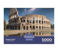 The Roman Colosseum Jigsaw Puzzles for Adults 1000 Pieces Landmark Building Educational Game Challenging with Letters on Back Home Decoration Beautiful 70x50cm/1000pcs