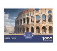 The Roman Colosseum Puzzle for Adults 1000 Piece Landmark Building Fun Game High Difficulty with Letters on Back Home Decoration Beautiful 38x26cm/1000pcs