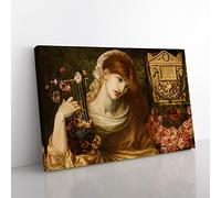 The Roman Window By Dante Gabriel Rossetti Classic Painting Canvas Wall Art Print Ready to Hang, Framed Picture for Living Room Bedroom Home Office Décor, 60x40 cm (24x16 Inch)