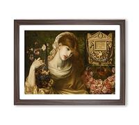 The Roman Window By Dante Gabriel Rossetti Classic Painting Framed Print | A3 Walnut Framed Wall Art | Ready to Hang | Classic Historical Picture | Living Room Bedroom Lounge Office
