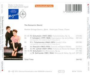 THE ROMANTIC OBOIST: SCHUMANN, SCHUBERT, TCHAIKOVSKY, ETC. NEW CD