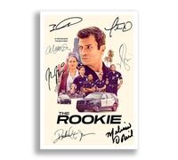 The Rookie Cast Signed Autograph Poster Photo Print Framed Memorabilia Tv Show Series Gift Nathan Fillion (A3 poster only)