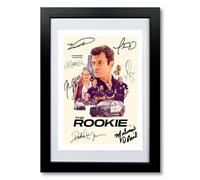 The Rookie Cast Signed Autograph Poster Photo Print Framed Memorabilia Tv Show Series Gift Nathan Fillion (A4 framed & mounted)