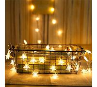 The room is decorated with small coloured lights, flashing lights, stars, decorative lights and birthday surprise parties (star 4 m USB).