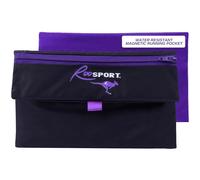 The RooSport Magnetic Running Pouch - Magnetic Pocket to Hold Cell Phone, Wallet, Earphones - Securely Carry Essentials While Running - Magnetic Closure for Convenience - Purple, Small