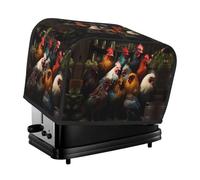 The Rooster Family Portfolio toaster cover is suitable for 2 small toaster covers with wide slots and comes with a storage pocket to meet diverse baking needs.