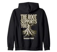 The Root Supports Your Romans 11:18 Zip Hoodie