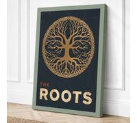 The Roots Minimalist Canvas Wall Art Print 30x20 Inch (76 x 51 cm)