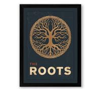 The Roots Minimalist Framed Wall Art Print A3 (42×29.7cm) Black, Wall Decor for Living Room, Bedroom, Office & Home, Ready to Hang, Art Gift