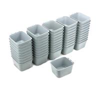 The ROP Shop | (Pack of 50) Gray Cage Cups for Feed & Water for Poultry, Ducks, Birds, Hamsters