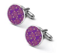 The Rose Alloy Cufflinks Men's Classic Cuff Link Fashion Shirt Accessories for Business Party Wedding 2.0cm