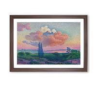 The Rose Cloud by Henri-Edmond Cross Framed Print | A2 Walnut Framed Wall Art | Ready to Hang | Modern Religious Picture | Living Room Bedroom Lounge Office