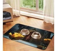 The Rose in The Fairy Tale World Pet Feeding Mat Dog Cat Eating Food Absorbent Leather Tablecloth for and Water Bowl Waterproof No Stains Quick Dry Non-Slip 23.62 * 15.75IN