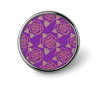 The Rose Round Metal Brooches 1 Inch Memorial Badges Exquisite Decorations Pins for Clothing
