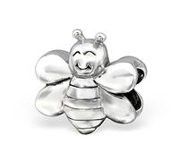 The Rose & Silver Company Women 925 Sterling Silver Bee Shaped Bead Charm
