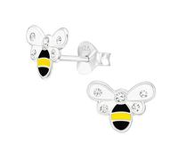 The Rose & Silver Company Women Girls 925 Sterling Silver Bumble Bee Stud Earrings