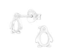 The Rose & Silver Company Women Girls 925 Sterling Silver CZ Penguin Stud Earrings