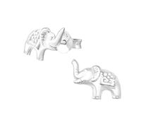 The Rose & Silver Company Women Girls 925 Sterling Silver Elephant Stud Earrings