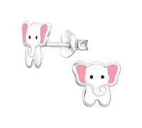 The Rose & Silver Company Women Girls 925 Sterling Silver Elephant Stud Earrings